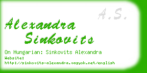 alexandra sinkovits business card
